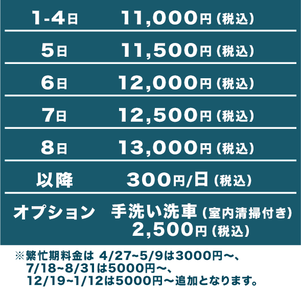 料金表